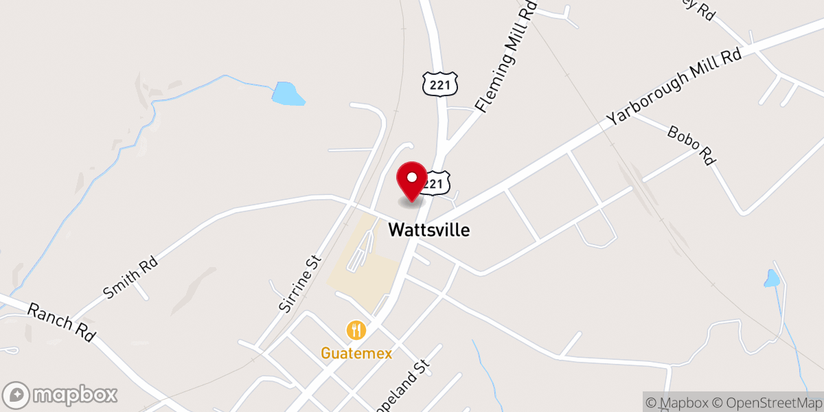 Map showing location of Mt. Zion AME Church