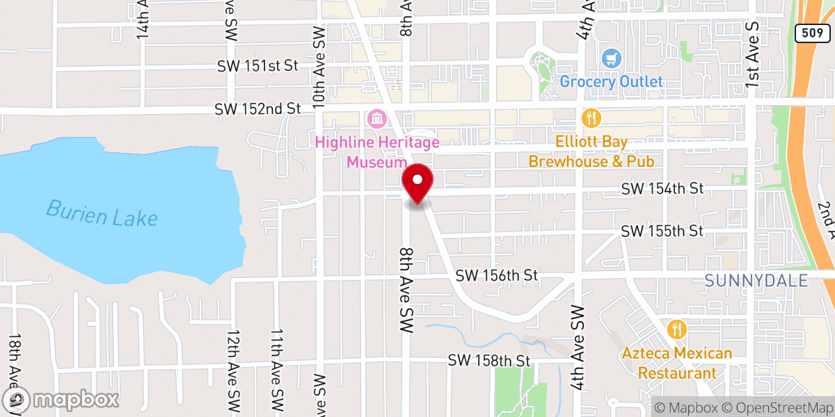 Map showing location of Celestial Church of Christ God's Glory Parish, Seattle, WA