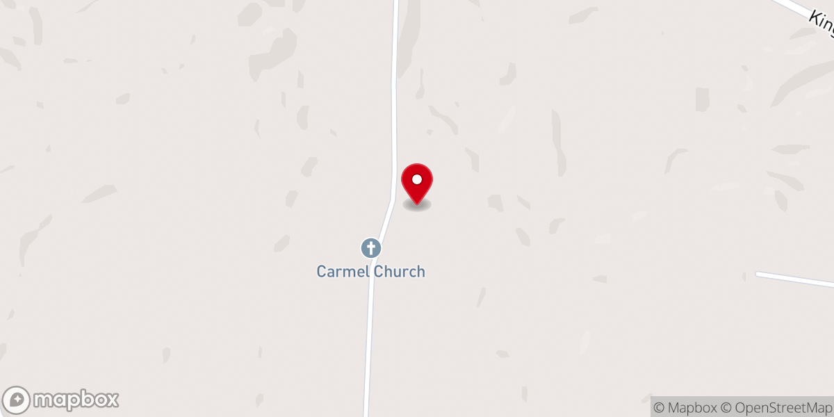 Map showing location of Carmel Church