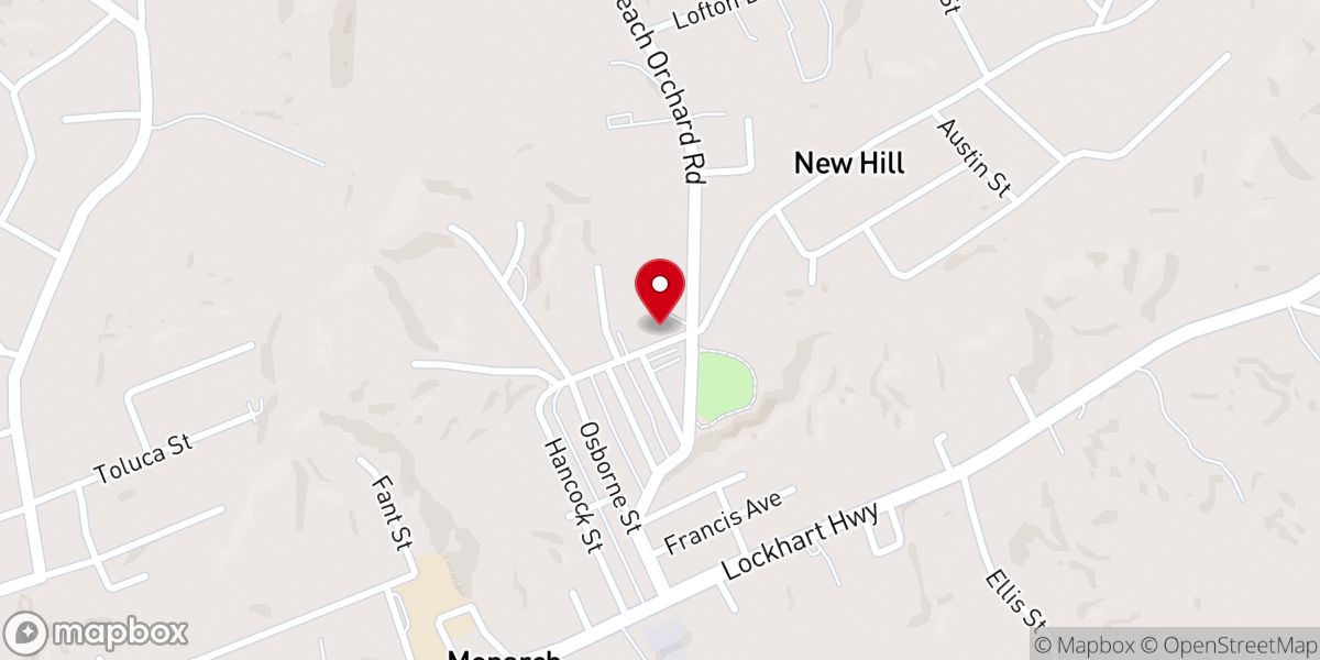 Map showing location of Morningside Baptist Church