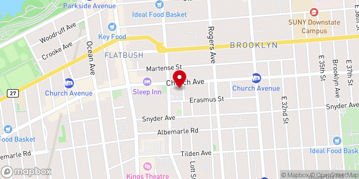 Map showing location of Goshen Temple of Seventh-Day Adventists