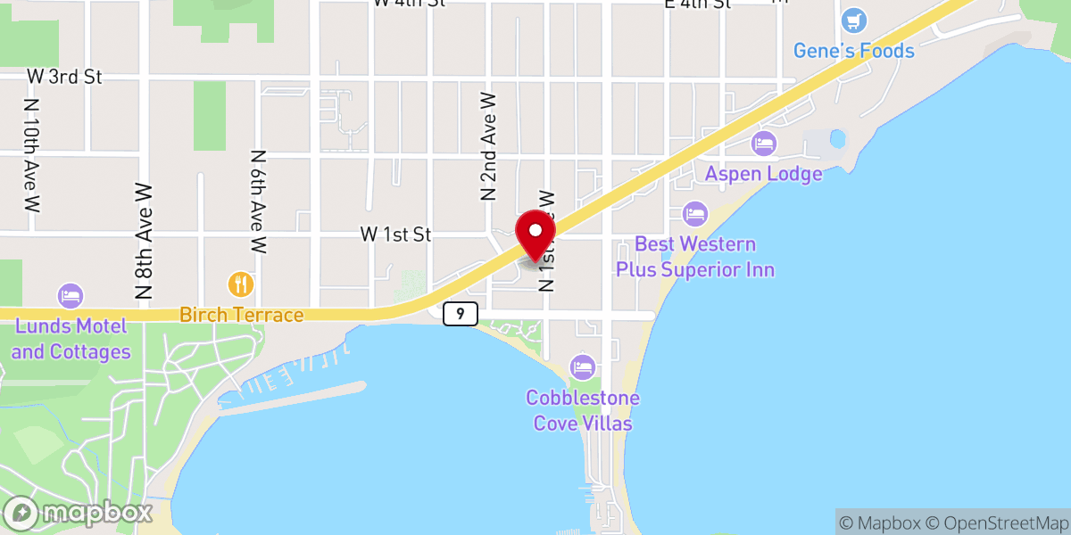 Map showing location of North Point