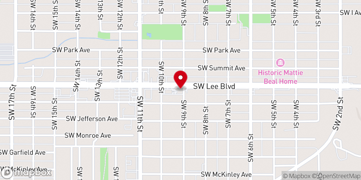 Map showing location of Mt Calvary Baptist Church