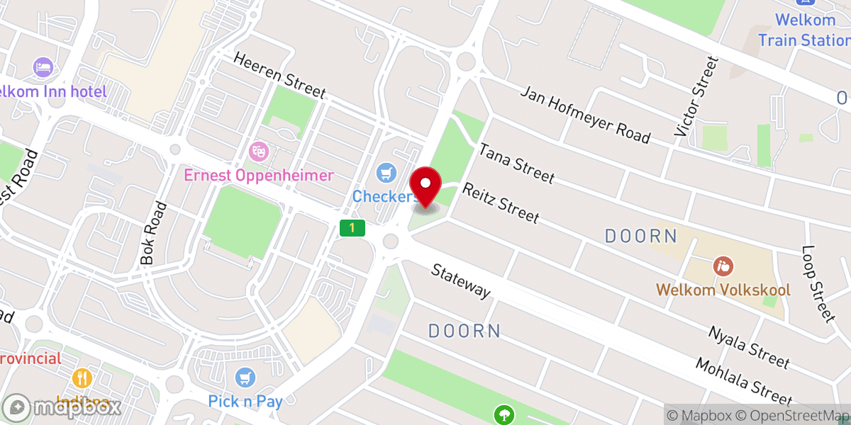 Map showing location of St. Matthias Anglican Church