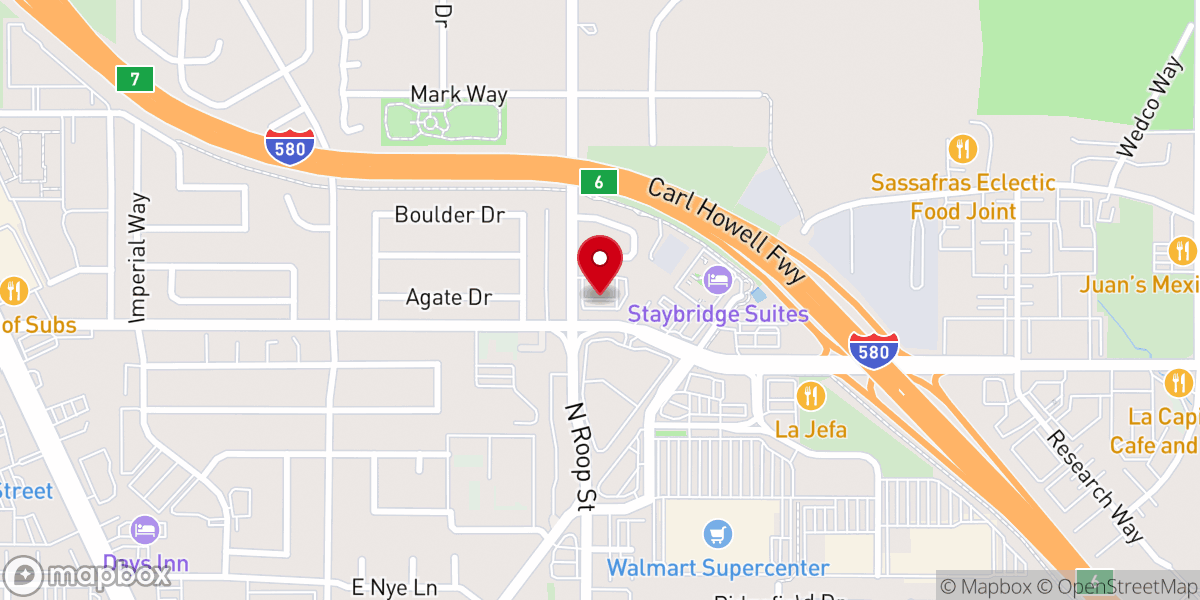 Map showing location of Kingdom Hall of Jehovah's Witnesses--Clearview, Silver Hills, & Carson City Spanish