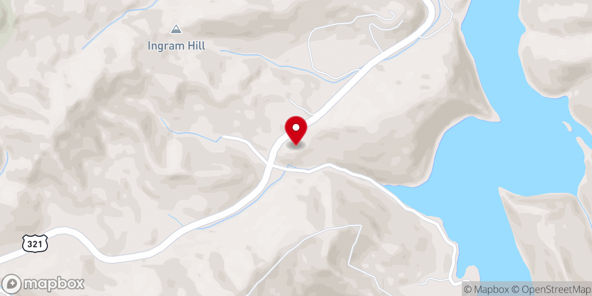 Map showing location of Elk River Baptist Church