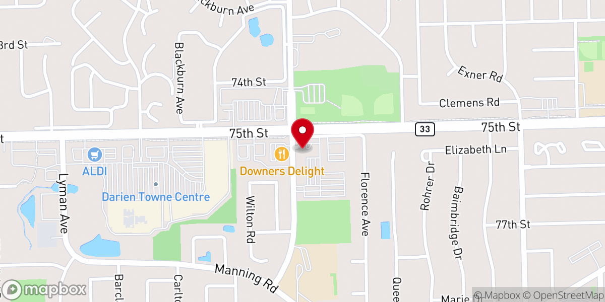 Map showing location of Marquette Manor Baptist Church