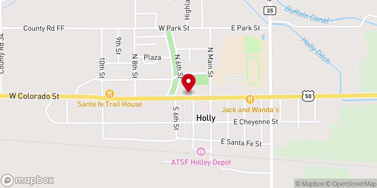 Map showing location of First Christian Church