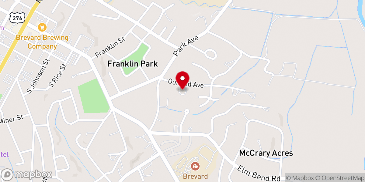 Map showing location of Morningside Baptist Church