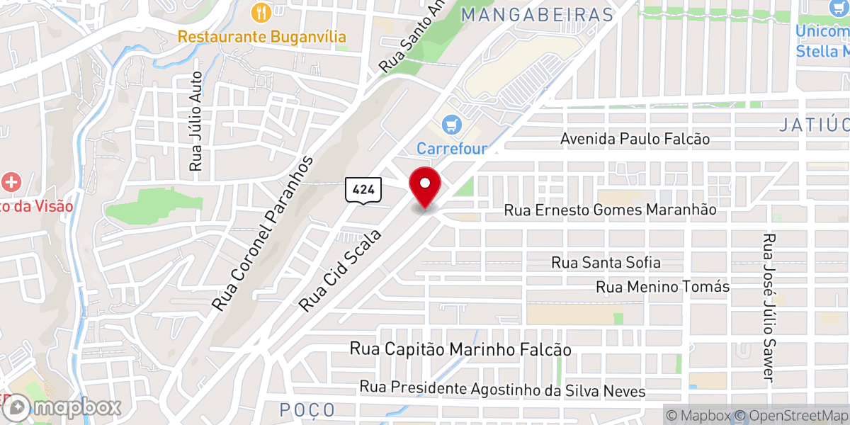 Map showing location of Believe Church Maceió