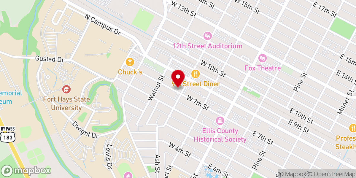 Map showing location of First United Methodist Church