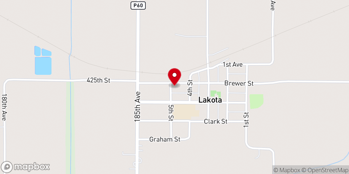 Map showing location of First Presbyterian Church