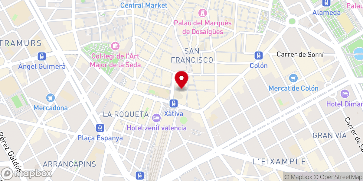 Map showing location of Calle del Convento de Santa Clara