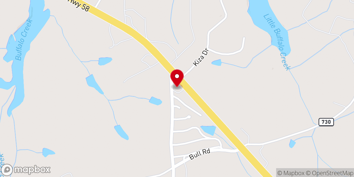 Map showing location of Cherry Hill Baptist Church