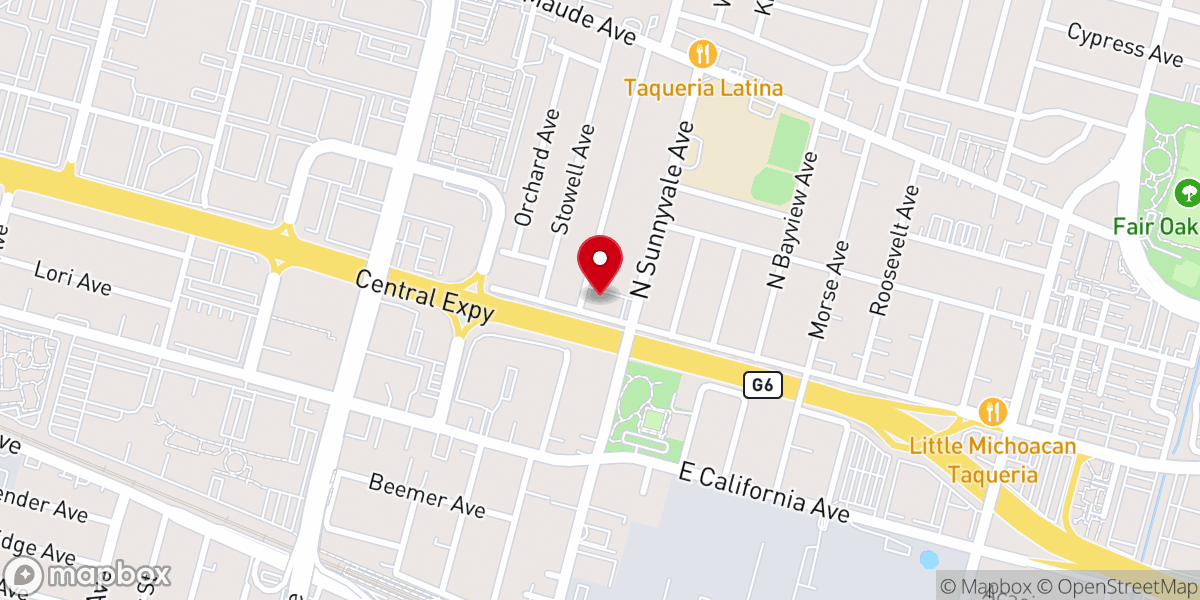 Map showing location of San Jose Great Light Grace Church