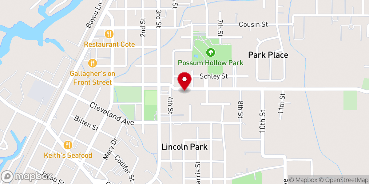 Map showing location of Lily of the Valley Church
