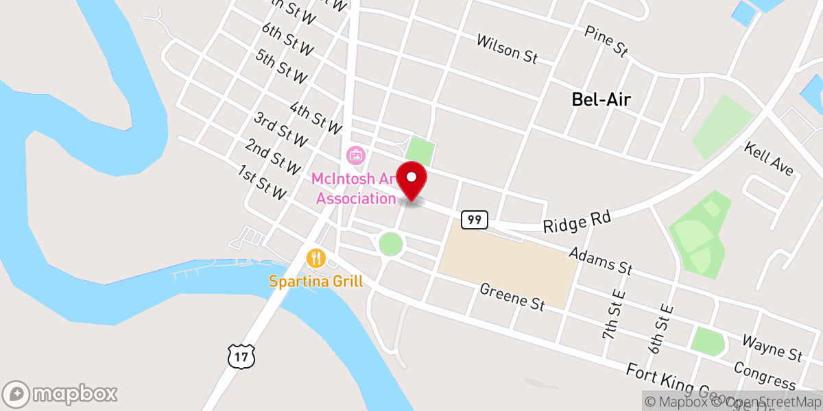 Map showing location of Grace Baptist Church