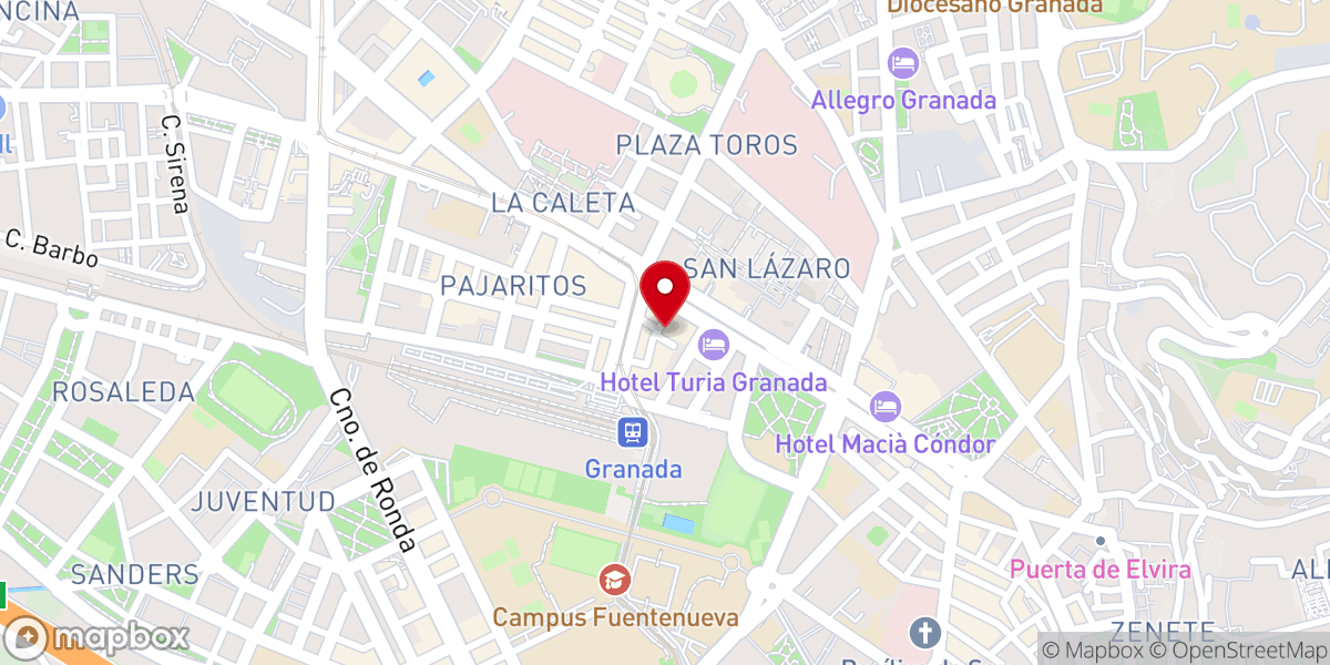Map showing location of Cofradía de Santa María de la Alhambra (Casa de Hermandad)
