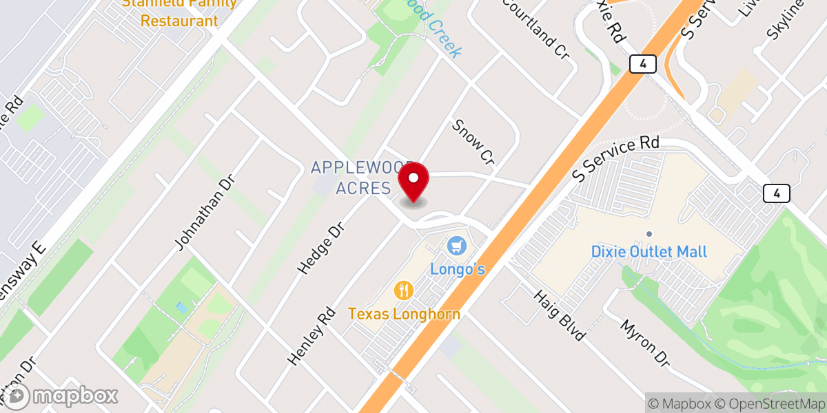 Map showing location of Applewood United Church