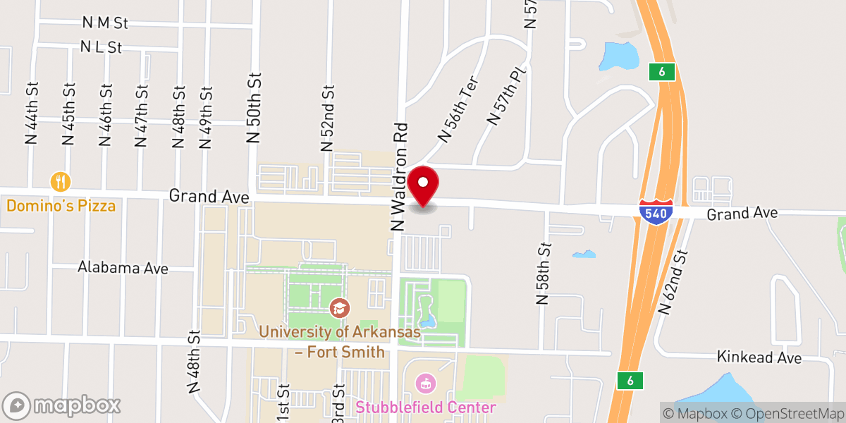 Map showing location of West Ark Church of Christ