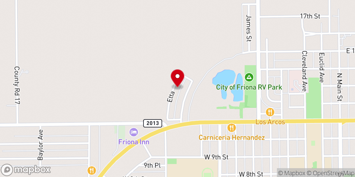 Map showing location of Calvary Baptist Parsonage
