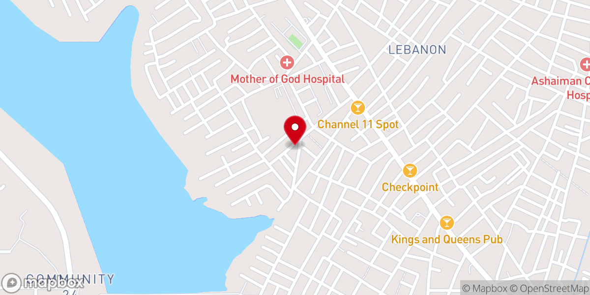 Map showing location of Global Evangelical Church - Miracle Centre Lebanon zone 2