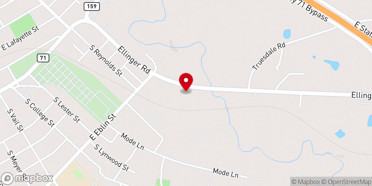 Map showing location of La Grange Church of Christ
