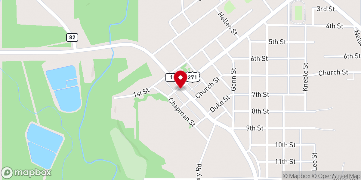 Map showing location of Brown E W