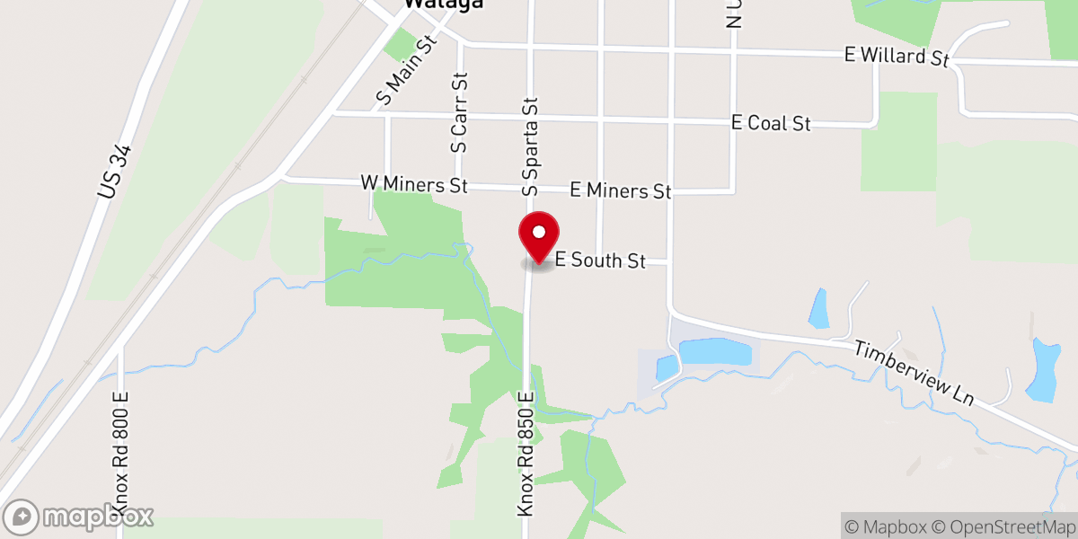 Map showing location of Faith Lutheran Church