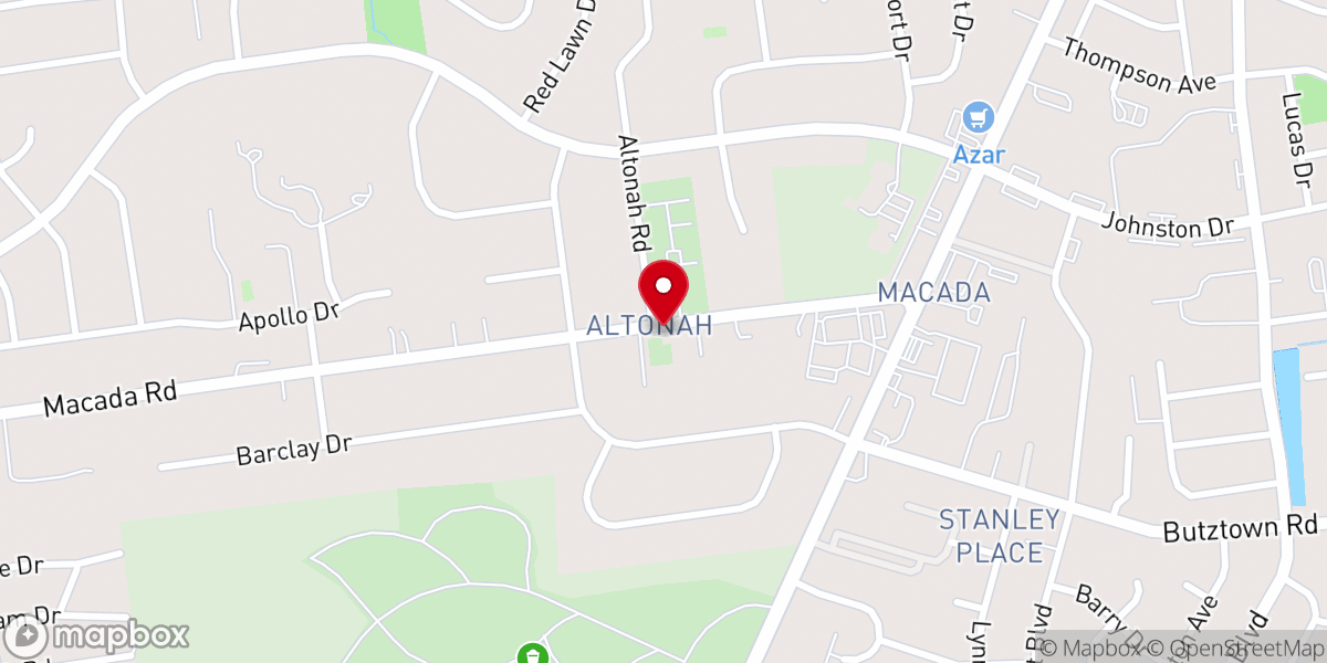 Map showing location of St. Thomas United Church of Christ