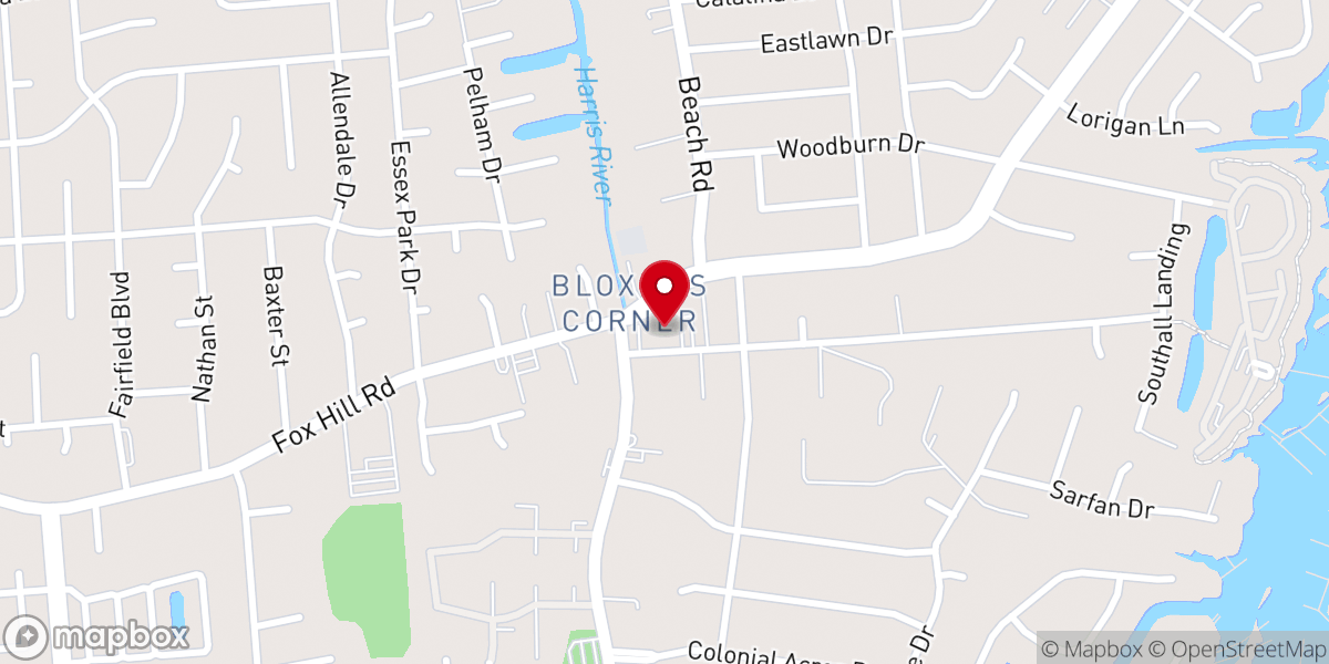 Map showing location of First United Methodist Church Fox Hill