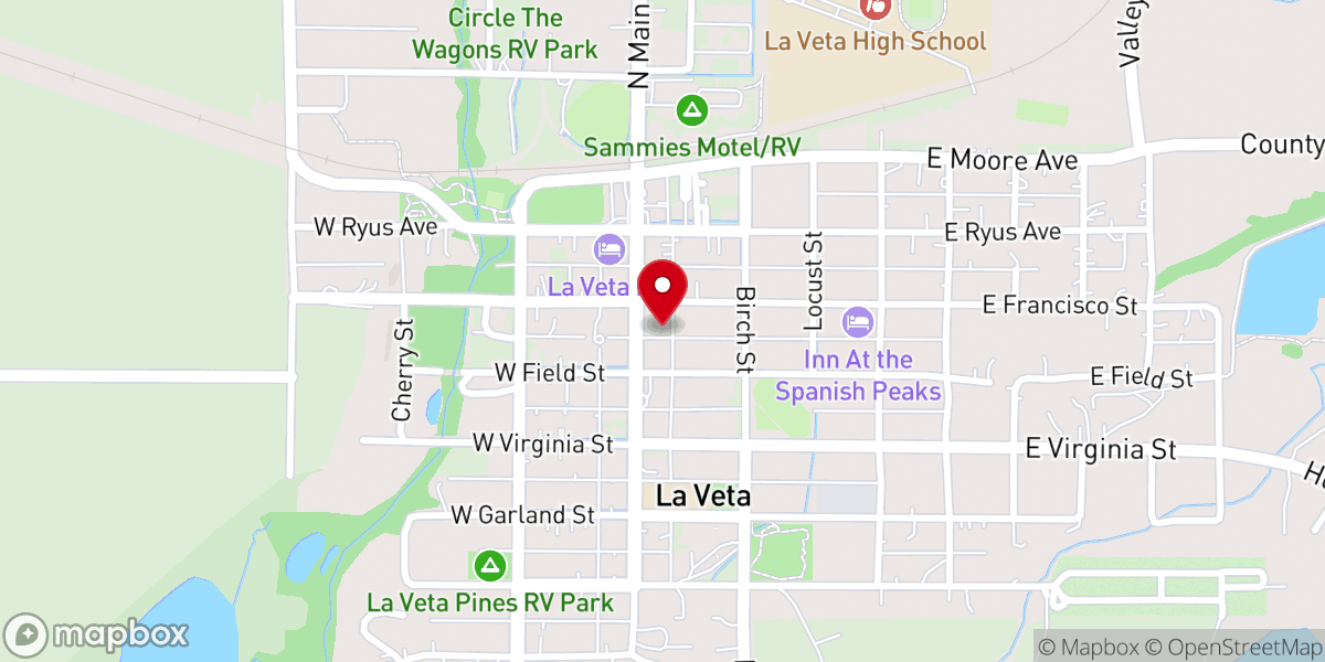 Map showing location of Spanish Peaks Church - A Baptist Church