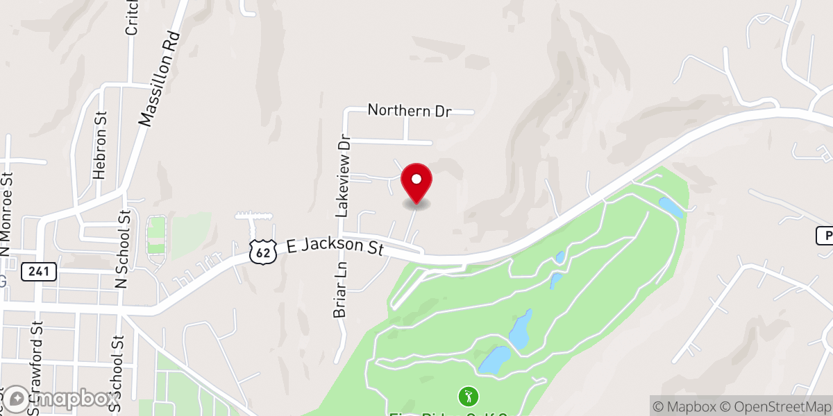 Map showing location of Millersburg Church of Christ