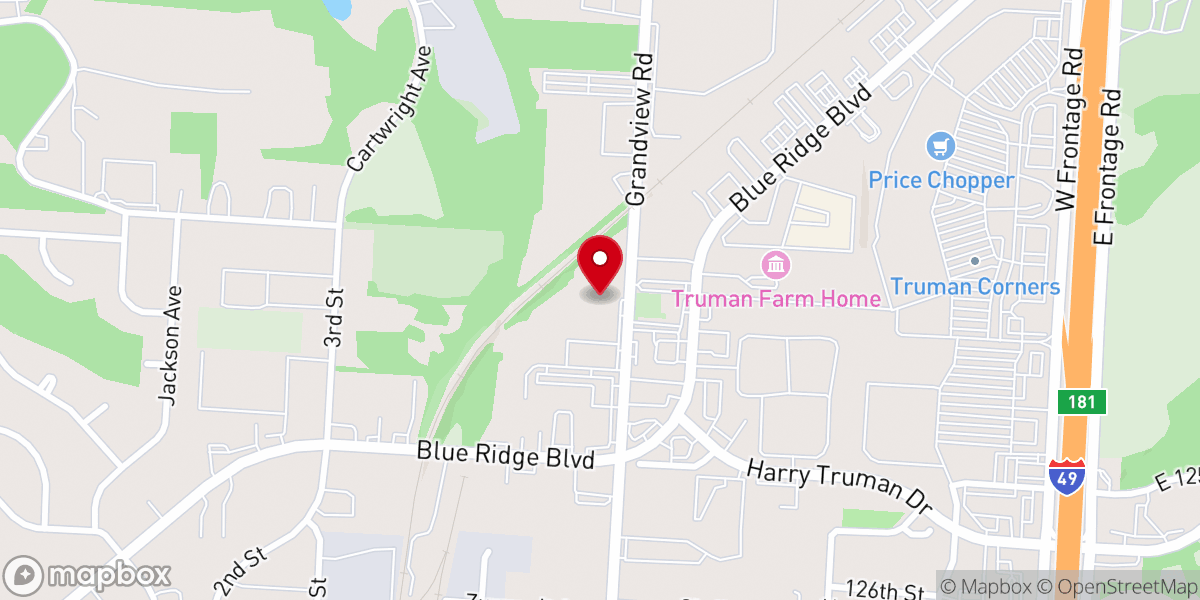 Map showing location of Blue Ridge Church