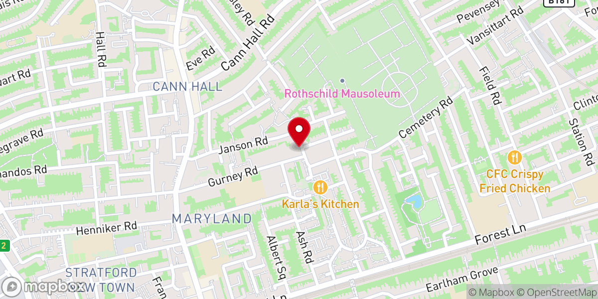 Map showing location of Grace Baptist Church