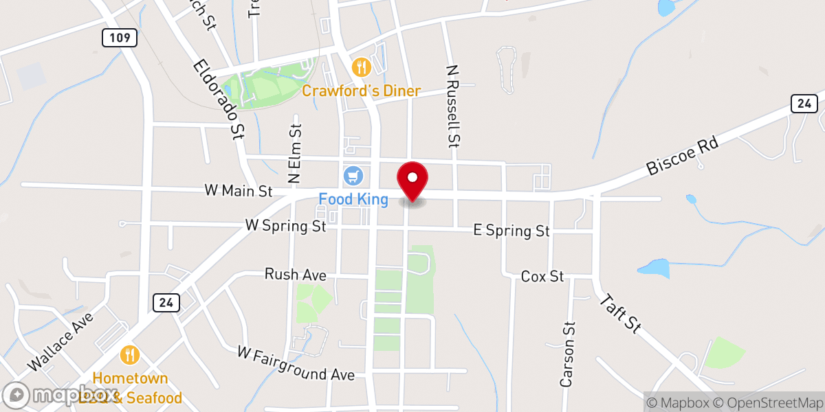 Map showing location of Troy Presbyterian Church