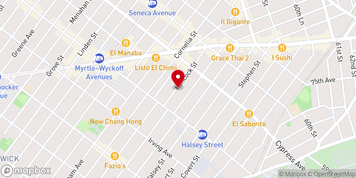 Map showing location of Transformation Church