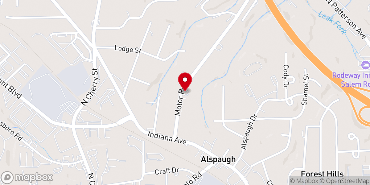 Map showing location of Faith Chapel Worship Center