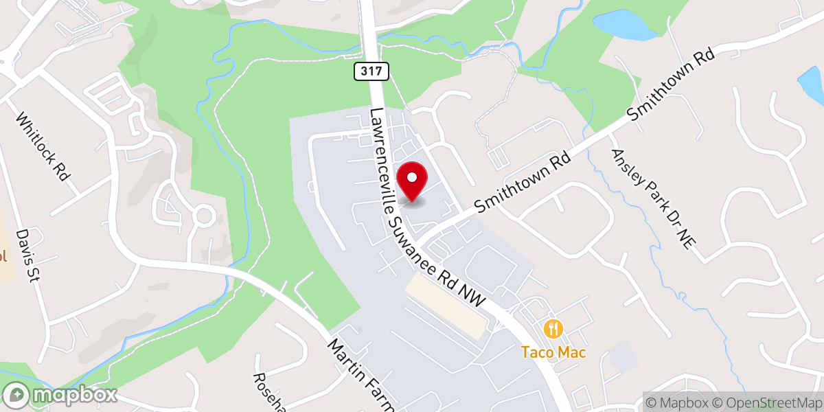Map showing location of 아틀란타 로고스한인교회 (Logos Korean Church of Atlanta)