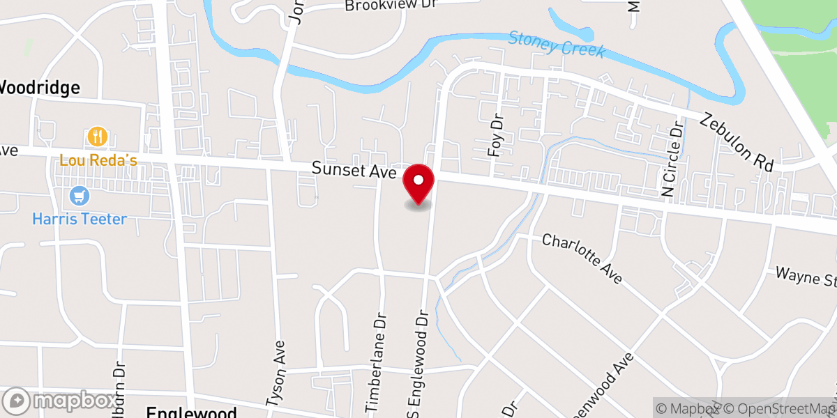 Map showing location of Englewood Presbyterian Church