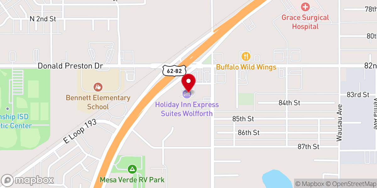 Map showing location of Holiday Inn Express & Suites Lubbock Southwest - Wolfforth by IHG