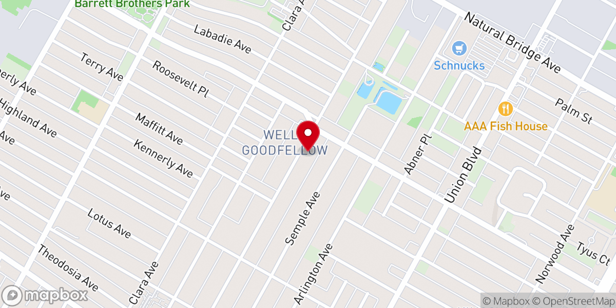 Map showing location of East Union Missionary Baptist Church