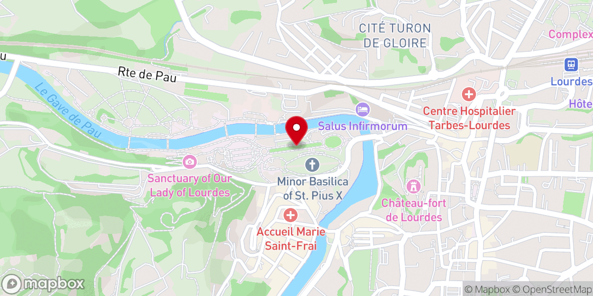 Map showing location of Esplanade du sanctuaire