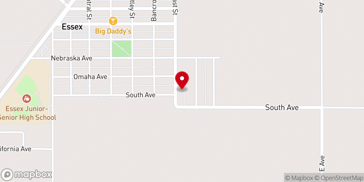 Map showing location of St John's Lutheran Church