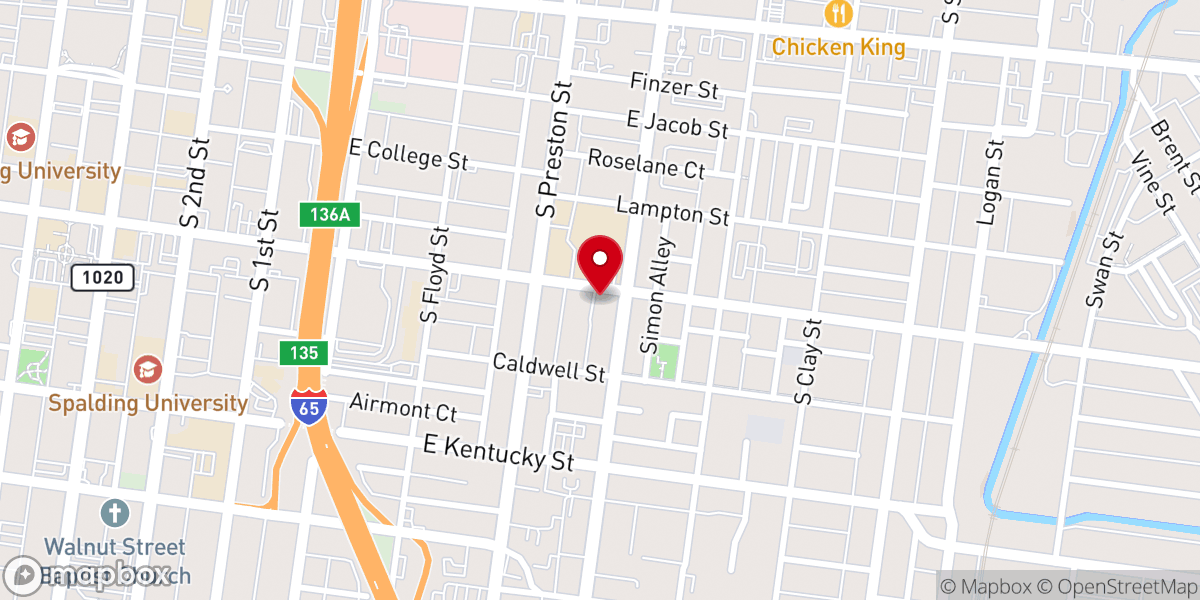 Map showing location of Coke Memorial United Methodist Church