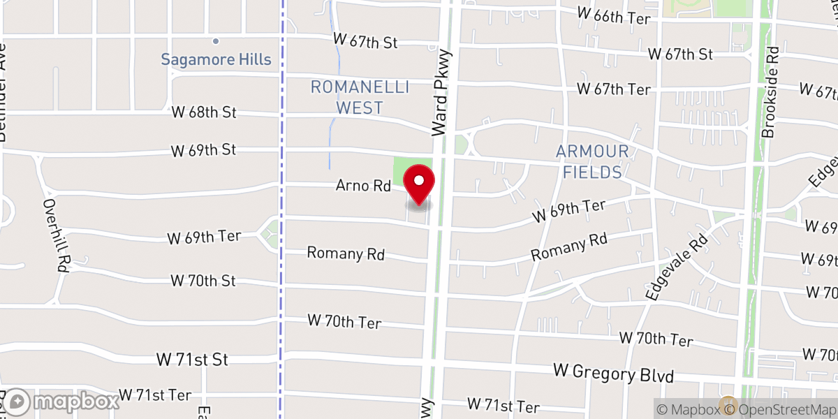 Map showing location of Saint John's United Methodist Church