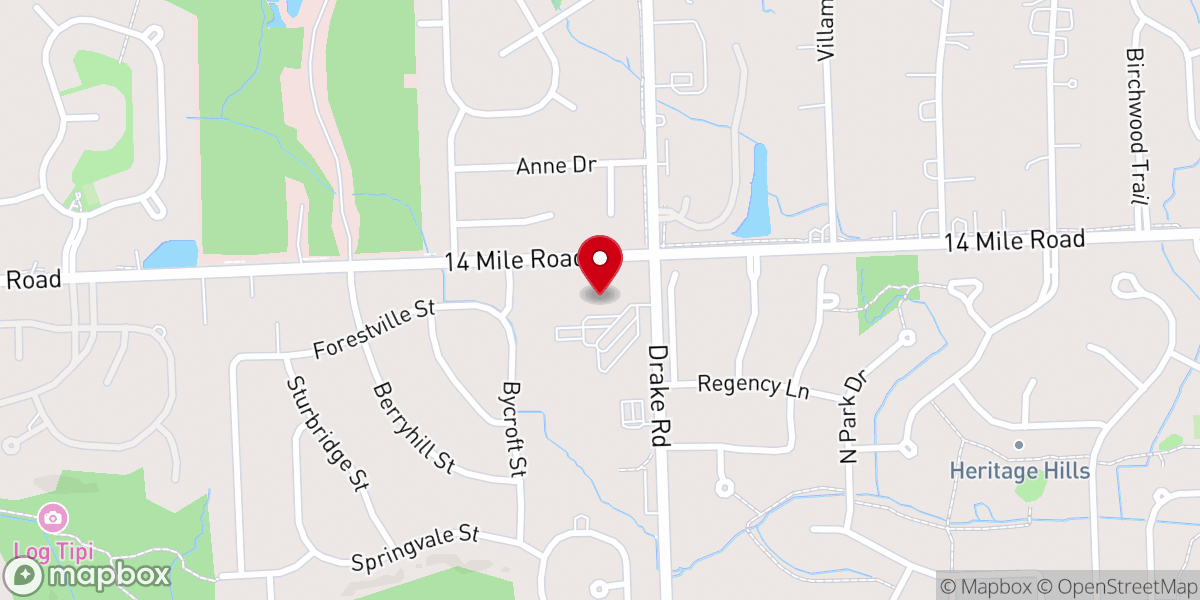Map showing location of Faith Covenant Church