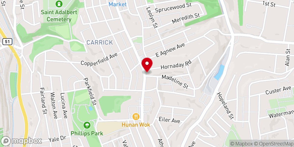 Map showing location of Zion Christian Church