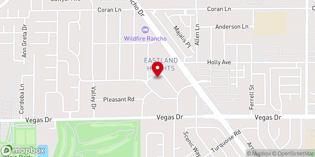 Map showing location of Jesus Baptist Las Vegas Church