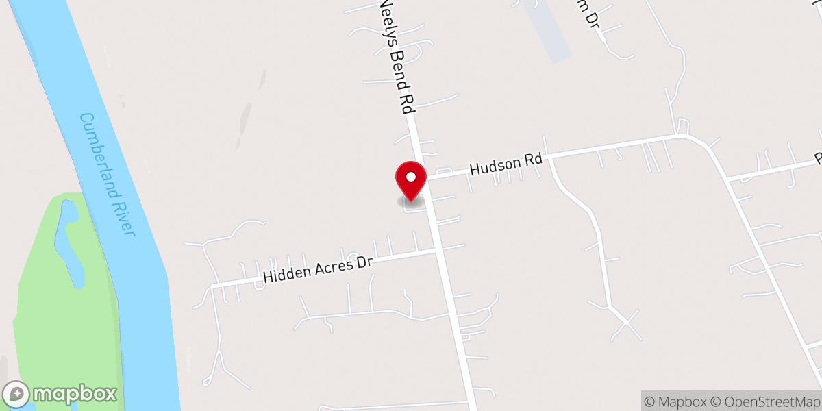Map showing location of Neely's Bend Church of Christ